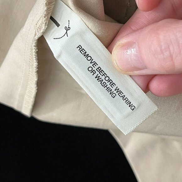 Ann Taylor Zip Front Khaki Mini Skirt Size 8 Front Pockets Cotton Blend - Picture 9 of 9